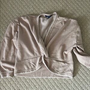 Ocean Drive Cream Shrug Sweater with Elegant Draped Design